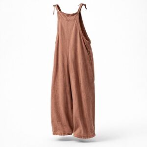 Ipekyol Cotton Wide Leg Jumpsuit Overall Rose Brown One Size Boho Loose Fit